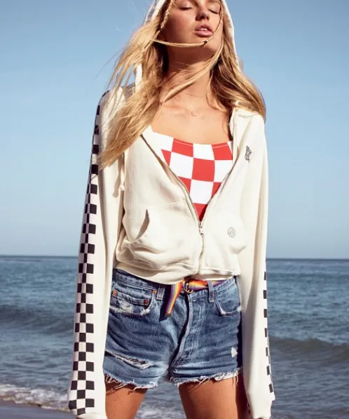 Solid & Striped Shorts>Solid & Striped x RE/DONE The Malibu "The Short" Rip Wash