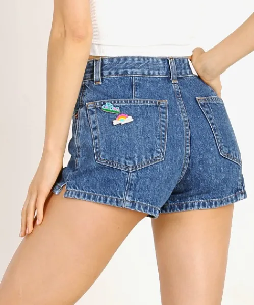 Solid & Striped Shorts>Solid & Striped x RE/DONE The Venice Button Pin Tuck Short 70'S