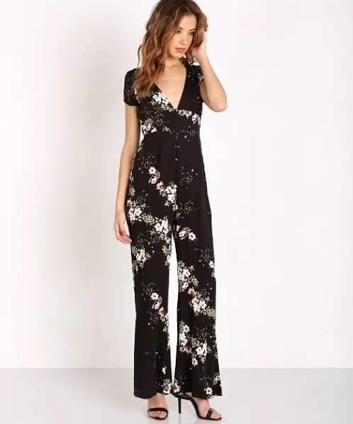 Somedays Lovin Rompers>Isle Of Sky Floral Jumpsuit