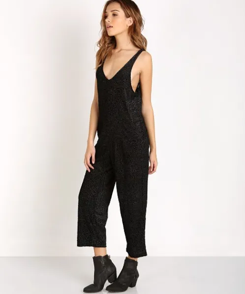 Somedays Lovin Rompers>Morrison Velvet Jumpsuit