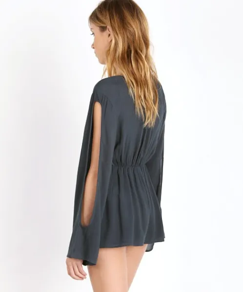 Somedays Lovin Rompers>Road Trip Playsuit Faded Black