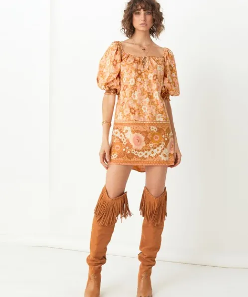 Spell Dresses>Anne Tunic Dress Peach