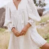 Spell Dresses>Dylan Smock Dress White