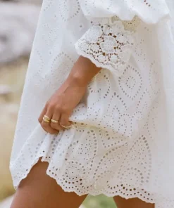 Spell Dresses>Dylan Smock Dress White