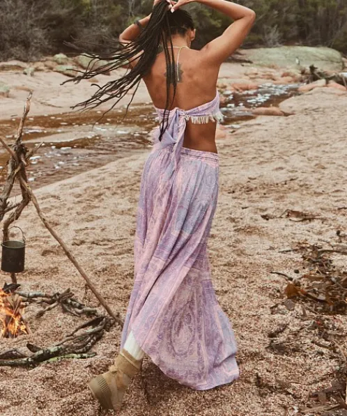 Spell Skirts>Farrah Half Moon Skirt Lilac