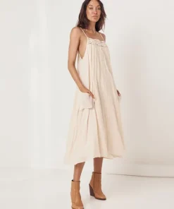Spell Dresses>Harmony Strappy Dress Porcelain
