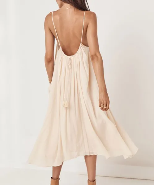 Spell Dresses>Harmony Strappy Dress Porcelain