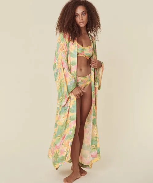 Spell Kimonos>Havana Maxi Robe Tropical