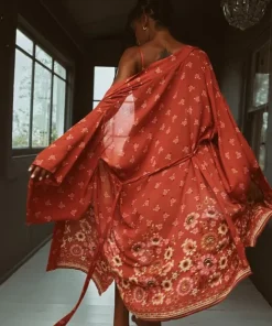 Spell Robes | Kimonos>Joni Midi Robe Campfire