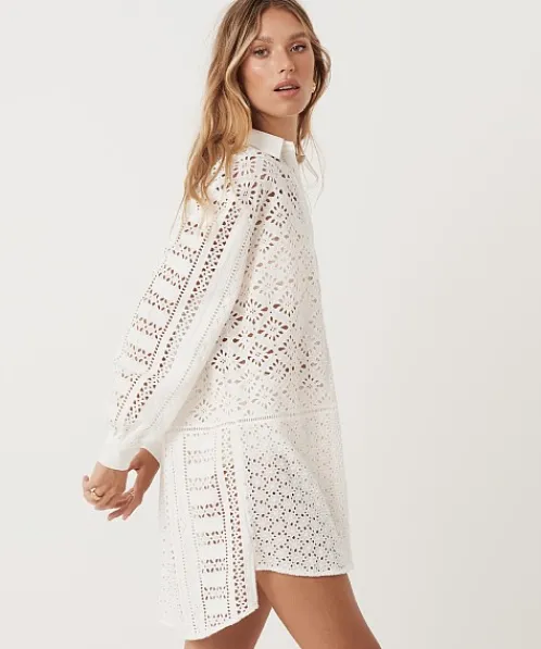 Spell Tops>Lottie Oversized Shirt White