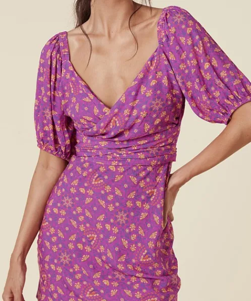 Spell Dresses>Madame Peacock Sweetheart Mini Dress Boysenberry