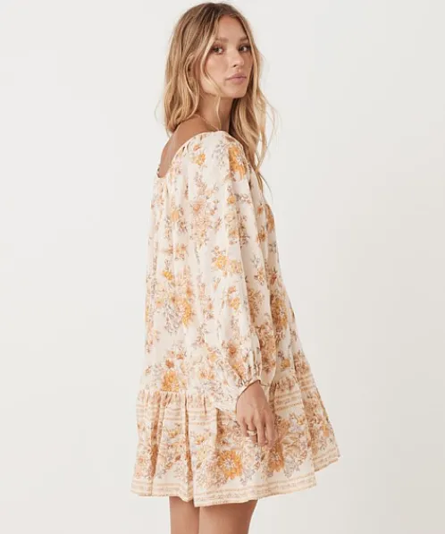 Spell Dresses>Meadowland Linen Tunic Dress Cream