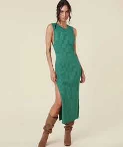Spell Dresses>Mercury Knit Maxi Dress Emerald