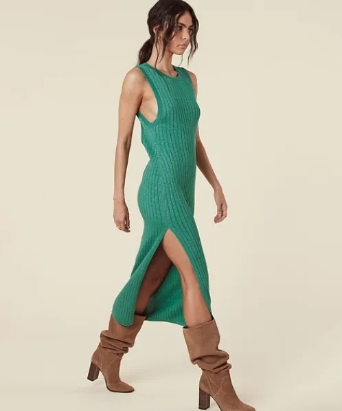 Spell Dresses>Mercury Knit Maxi Dress Emerald