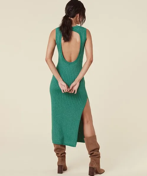 Spell Dresses>Mercury Knit Maxi Dress Emerald