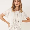 Spell Tops>Mirage Cropped Top White