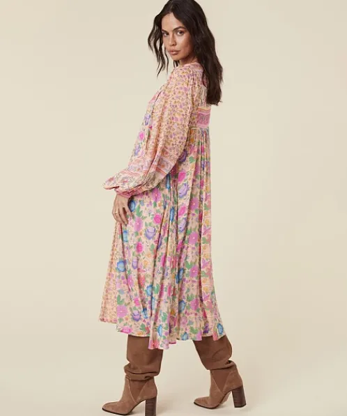 Spell Dresses>Mossy Patchwork Boho Dress Spring Garden