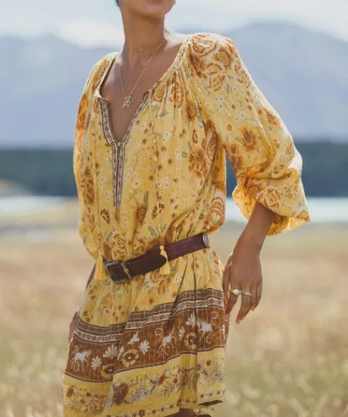 Spell Dresses>Mystic Tunic Dress Sunflower