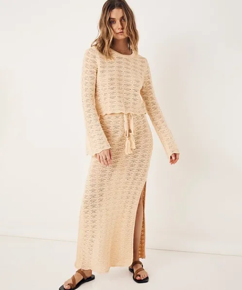 Spell Skirts>Road to Paradise Knit Skirt Wheat