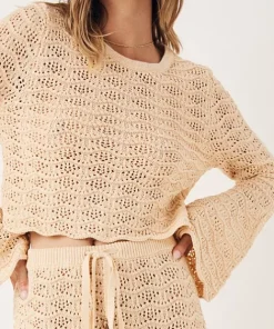 Spell Knits>Road to Paradise Knit Top Wheat