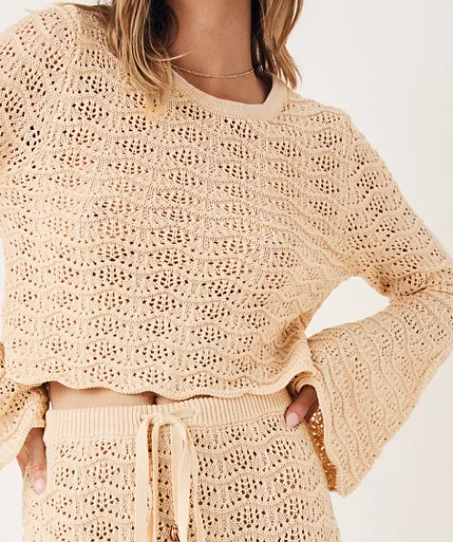 Spell Knits>Road to Paradise Knit Top Wheat