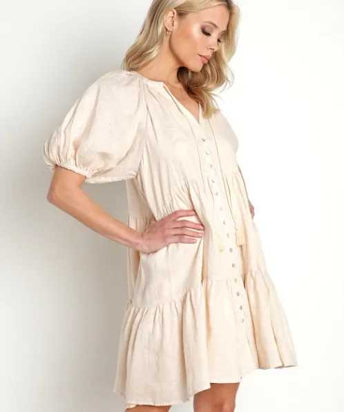 Spell Dresses>Sunday Linen Mini Almond