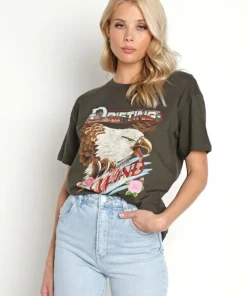 Spell Tops>Wind Drifter Biker Tee Charcoal