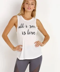 Spiritual Gangster Tops>All I See is Love Muscle Tank