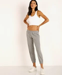 Spiritual Gangster Tops>Amor Crop Tank White