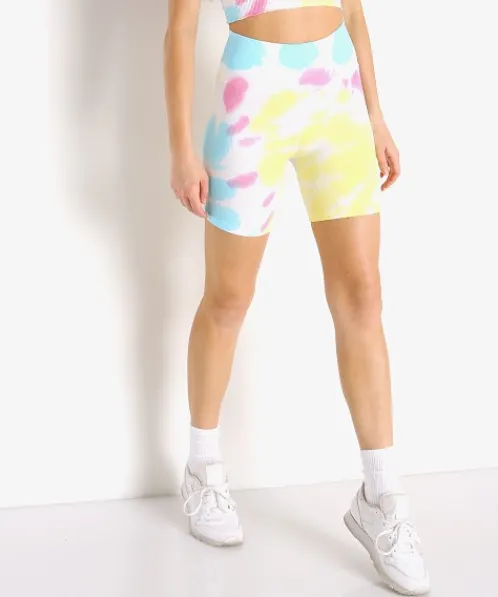 Spiritual Gangster Bottoms>Bike Short Sunburst Tie Dye