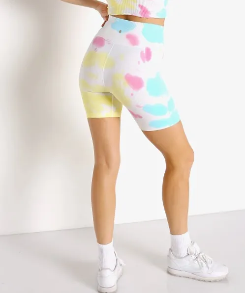 Spiritual Gangster Bottoms>Bike Short Sunburst Tie Dye