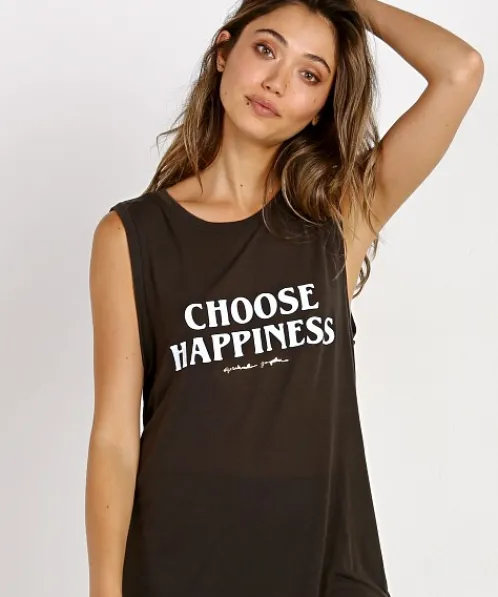 Spiritual Gangster Tops>Choose Happiness Chakra Tank