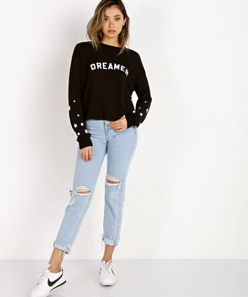 Spiritual Gangster Tops>Dreamer Arch Crop Sweatshirt