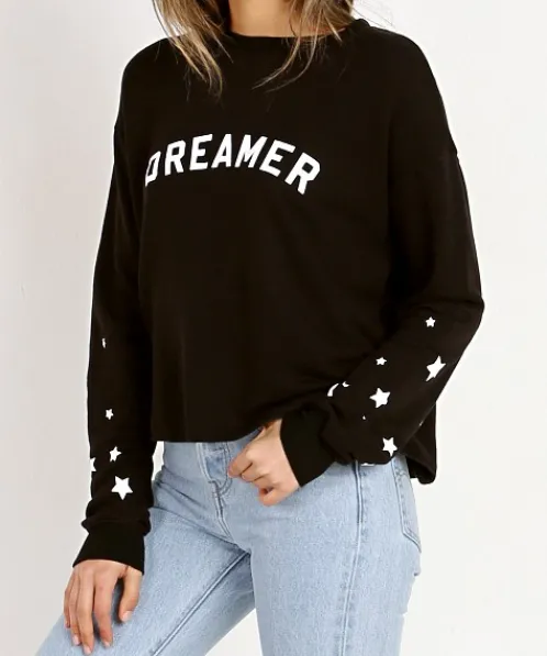Spiritual Gangster Tops>Dreamer Arch Crop Sweatshirt
