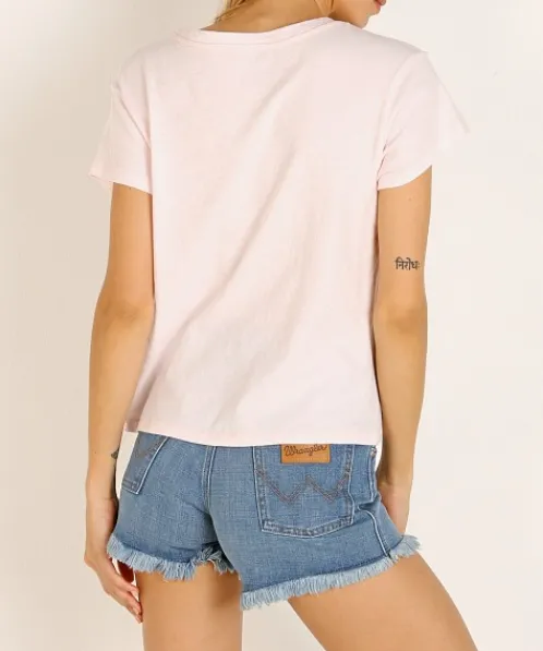 Spiritual Gangster Tops>Gangsters Vintage Cropped Tee Warm Glow