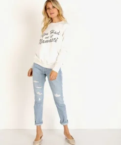 Spiritual Gangster Knits>Namaste Classic Sweatshirt Stone