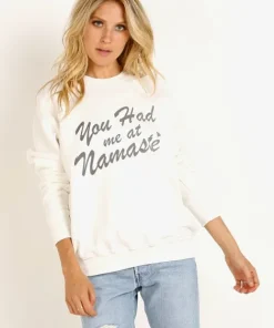 Spiritual Gangster Knits>Namaste Classic Sweatshirt Stone