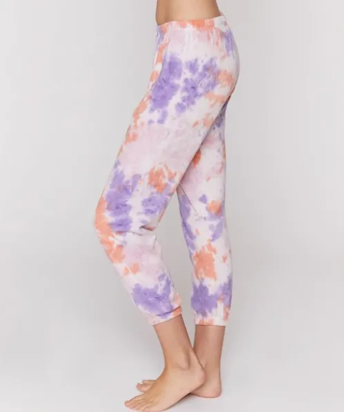 Spiritual Gangster Pants>Perfect Sweatpant Purple Sherbert Tie Dye