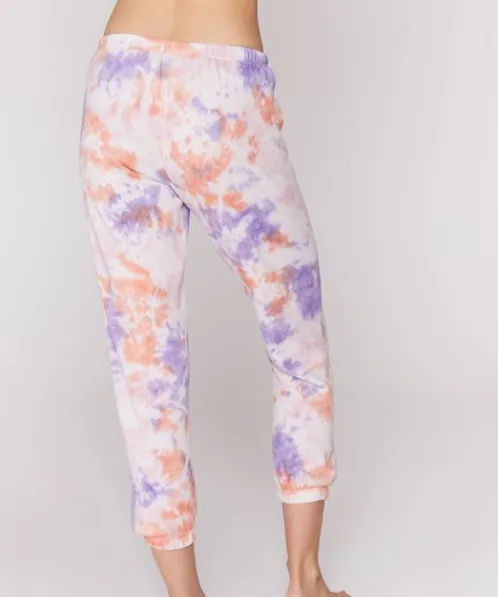 Spiritual Gangster Pants>Perfect Sweatpant Purple Sherbert Tie Dye