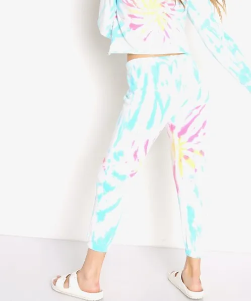 Spiritual Gangster Pants>Perfect Terry Sweatpant Sunburst Tie Dye