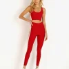 Spiritual Gangster Sports Bras>Shakti Brami Sports Bra Dahlia Red
