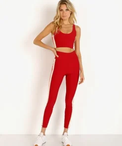 Spiritual Gangster Sports Bras>Shakti Brami Sports Bra Dahlia Red