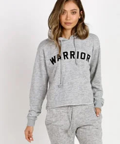 Spiritual Gangster Tops>Warrior Arch Crop Hoodie