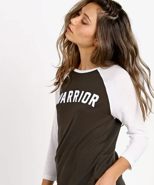 Spiritual Gangster Tops>Warrior Arch Retro Raglan