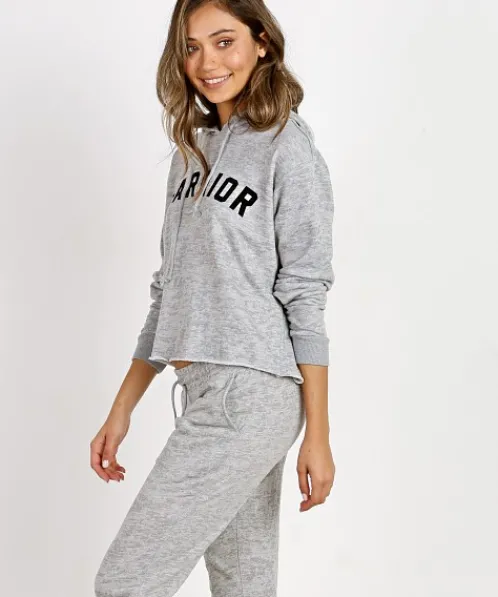 Spiritual Gangster Tops>Warrior Arch Crop Hoodie
