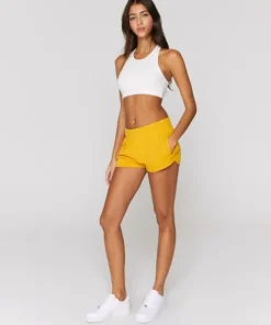 Spiritual Gangster Bottoms | Shorts>Zen Mid-Rise Short Marigold