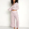 Splendid Pj Sets>Cardigan PJ with Crop Pant Heavenly Pink/Cameo Brown St
