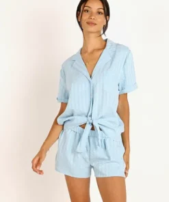 Splendid Pj Sets>Notch Collar PJ Set Sea Angel