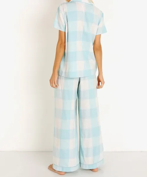 Splendid Pj Sets>Notch Collar PJ Set Sea Angel Buffalo Plaid
