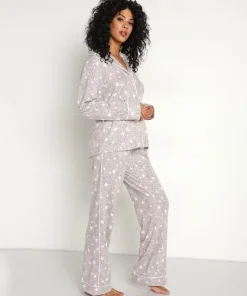 Splendid Pj Sets>Pillowsoft Notch PJ Set Star Swirl